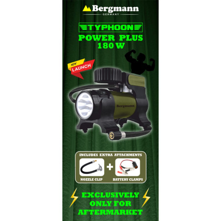 Bergmann TYPHOON Tyre Inflator Power+ 180W | GREEN